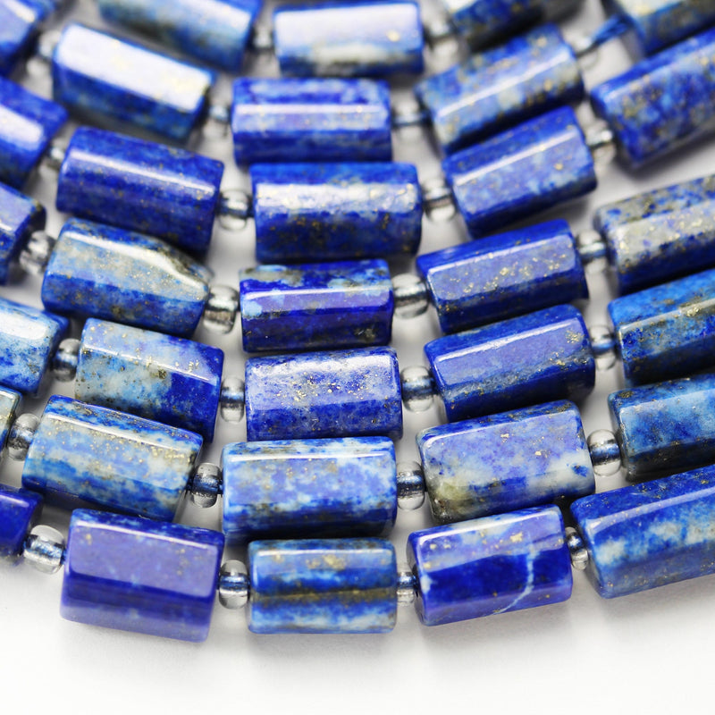 Natual lapis lazuli,8*12mm tube gemstone,natural Gemstone beads,15.5inch ,1mm hole, 16"