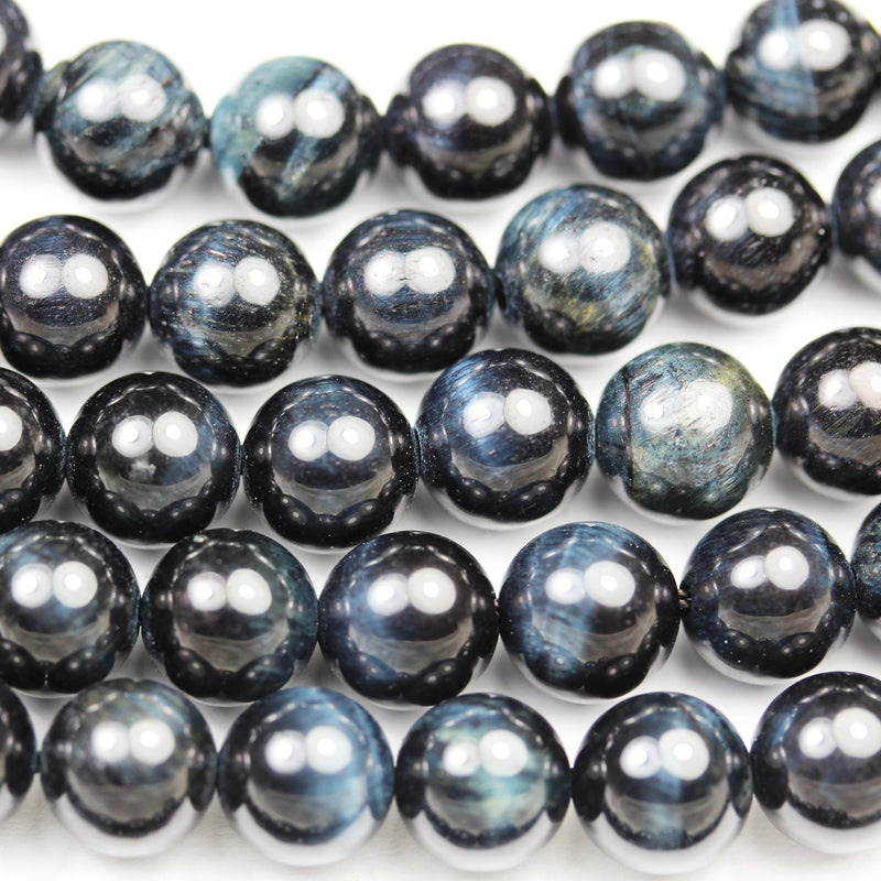 Blue Tiger eye, 8mm Round Gemstone Strand, One full strand 15.5 inch , about 50 bead,1mm hole