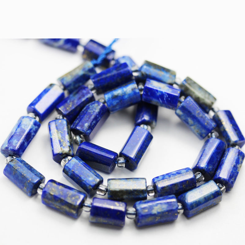 Natual lapis lazuli,8*12mm tube gemstone,natural Gemstone beads,15.5inch ,1mm hole, 16"