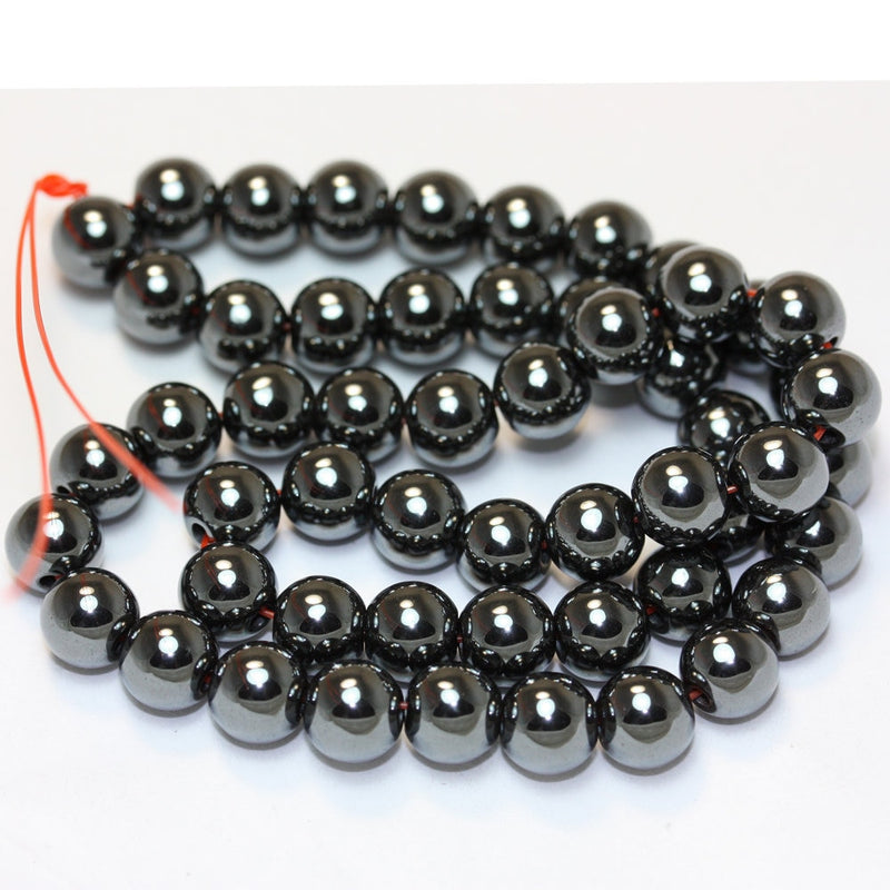 Hematite, 8mm round  gemstone, One full strand , Gemstone beads, hole 1mm,16"