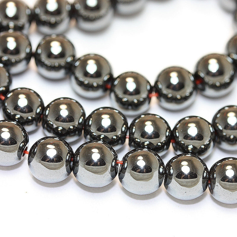 Hematite, 8mm round  gemstone, One full strand , Gemstone beads, hole 1mm,16"