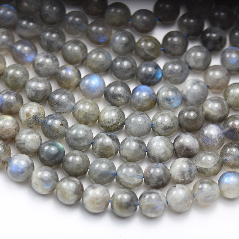 labradorite,  6mm round gemstone, One full strand  beads, hole 1mm,16", about 60 beads