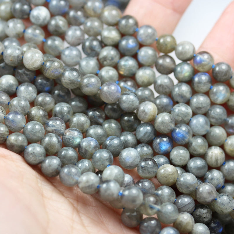 labradorite,  6mm round gemstone, One full strand  beads, hole 1mm,16", about 60 beads