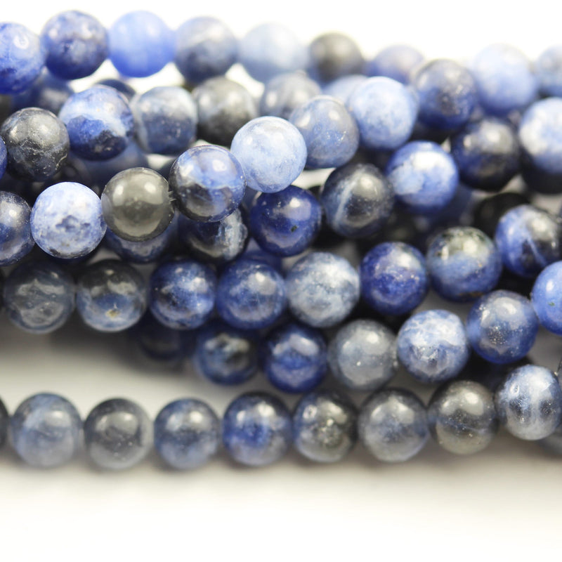 Sodalite, 4mm Round Natural  Beads Gemstone Strand, One full strand , about 85 beads, 0.6mm hole