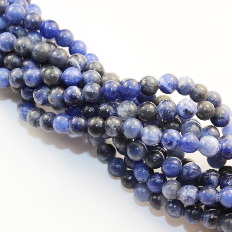 Sodalite, 4mm Round Natural  Beads Gemstone Strand, One full strand , about 85 beads, 0.6mm hole