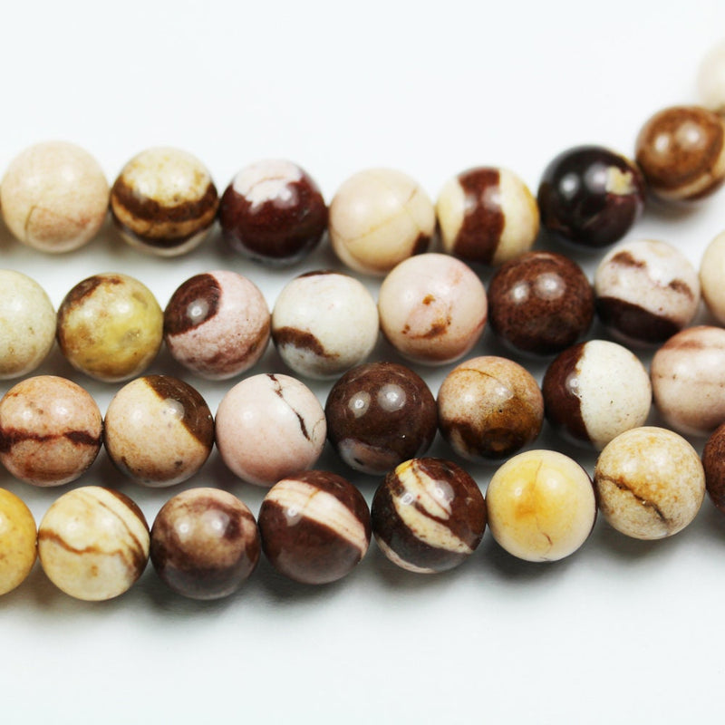 Brown Zebra Jasper , 6mm Round Japser Gemstone Beads,15.5inch, about 65 beads