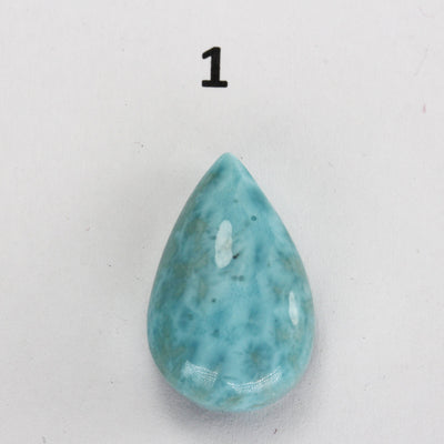 100% Natural Dominican Larimar Teardrop  Loose Gemstones Pendant Beads ( no hole) ,2.8-4.5g each piece