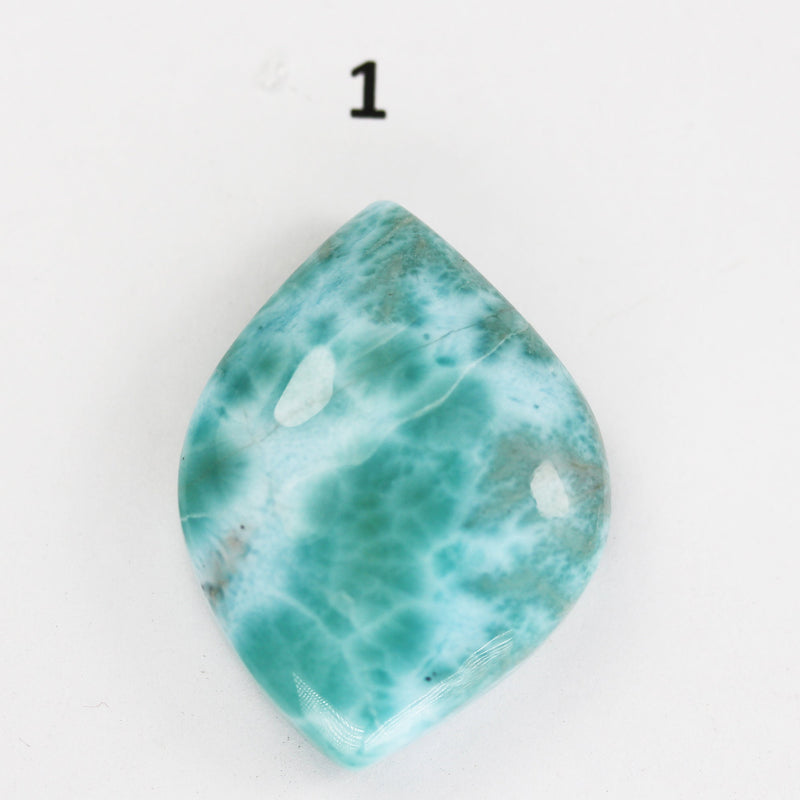 100% Natural Dominican Larimar Teardrop  Loose Gemstones Pendant Beads ( no hole) ,16-25mm*30-44mm , 8-16g each piece