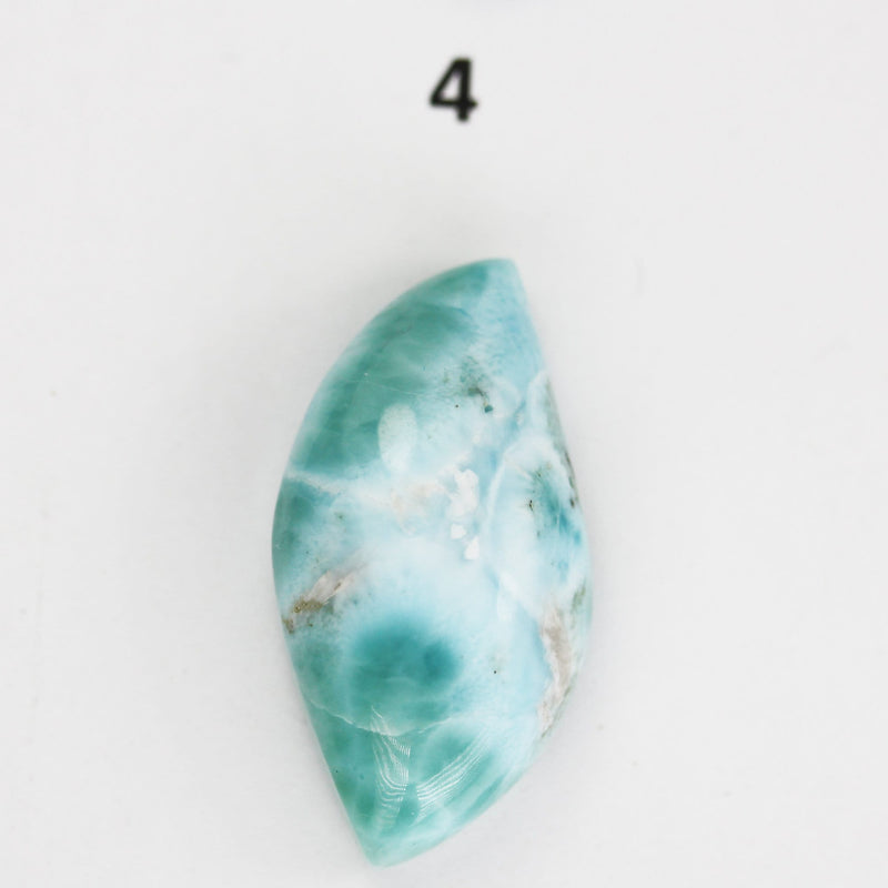 100% Natural Dominican Larimar Teardrop  Loose Gemstones Pendant Beads ( no hole) ,16-25mm*30-44mm , 8-16g each piece