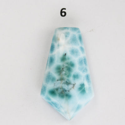 100% Natural Dominican Larimar Teardrop  Loose Gemstones Pendant Beads ( no hole) ,16-25mm*30-44mm , 8-16g each piece