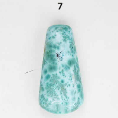 100% Natural Dominican Larimar Teardrop  Loose Gemstones Pendant Beads ( no hole) ,16-25mm*30-44mm , 8-16g each piece