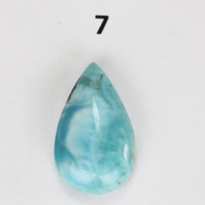 100% Natural Dominican Larimar Teardrop  Loose Gemstones Pendant Beads ( no hole) ,2.8-4.5g each piece