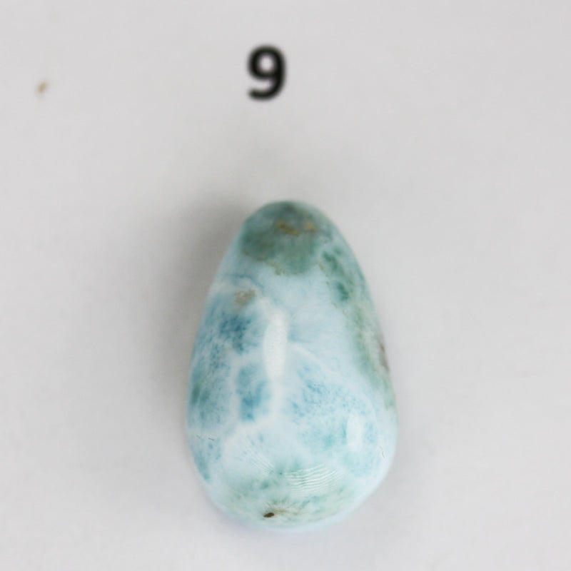 100% Natural Dominican Larimar Teardrop  Loose Gemstones Pendant Beads ( no hole) ,2.8-4.5g each piece