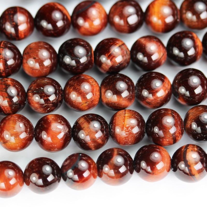 Red Tiger eye, 6mm Round Gemstone Strand, One full strand 15.5 inch , about 60 bead,1mm hole