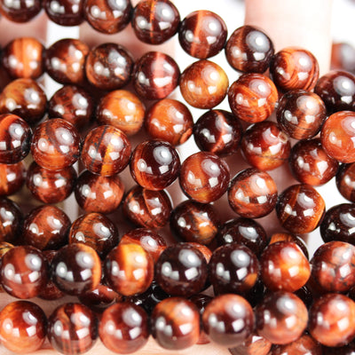 Red Tiger eye, 6mm Round Gemstone Strand, One full strand 15.5 inch , about 60 bead,1mm hole