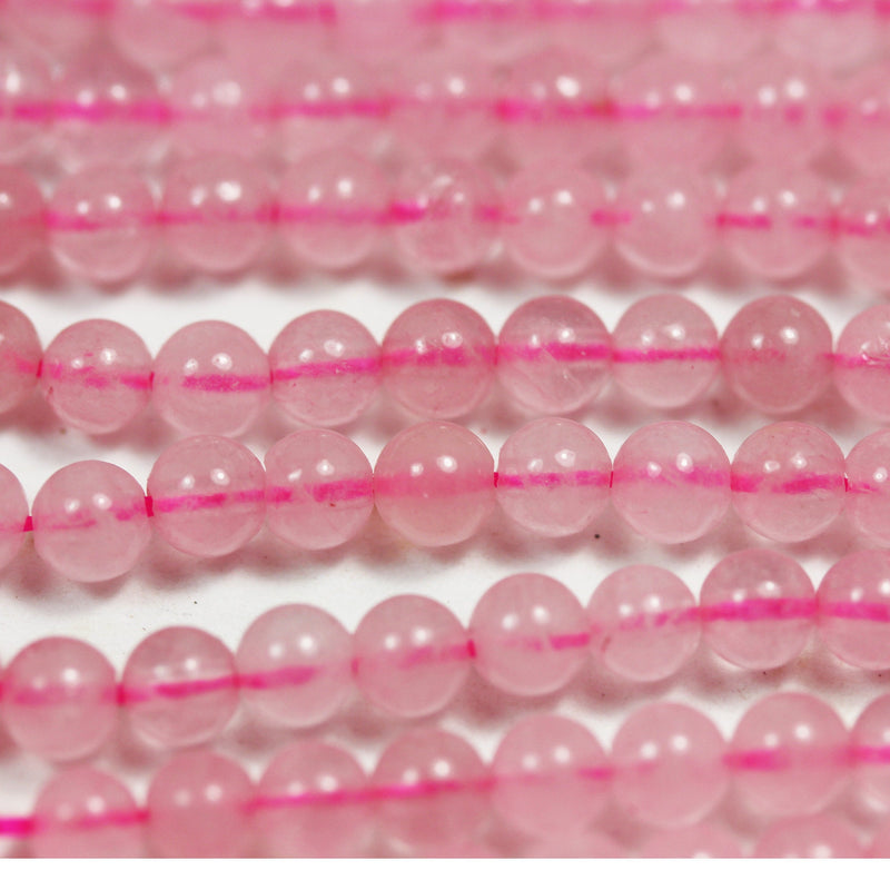 Rose quartz, 4mm Round  Gemstone Strand, One full strand, about 90 beads,hole0.6mm