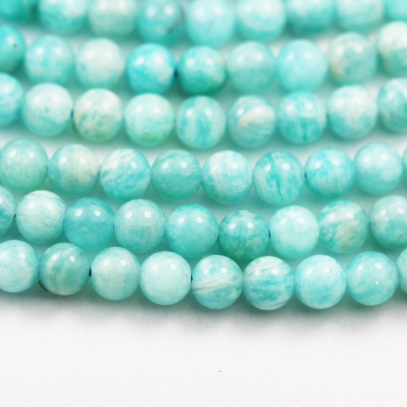 4mm Natural Russian Amazonite ,Green Gemstone Strand, Round, hole0.8mm,16",about 85beads