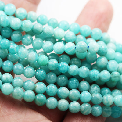 4mm Natural Russian Amazonite ,Green Gemstone Strand, Round, hole0.8mm,16",about 85beads