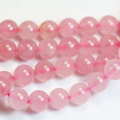 Rose quartz, 8mm Round Gemstone Strand, One full strand , about 50 beads,hole1mm