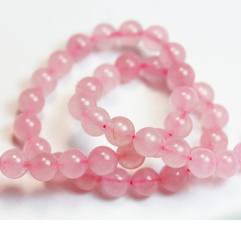 Rose quartz, 8mm Round Gemstone Strand, One full strand , about 50 beads,hole1mm