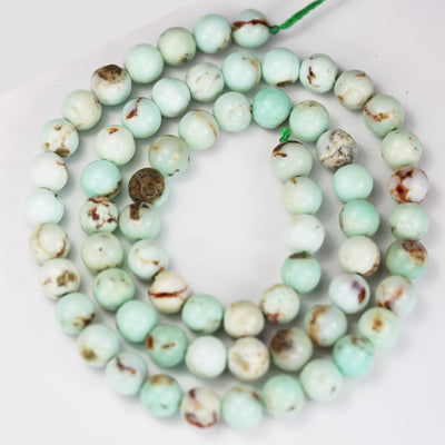 Natural Green Opal , 8mm Round Gemstone Beads ,15.5 ", 1mm hole, about 50beads