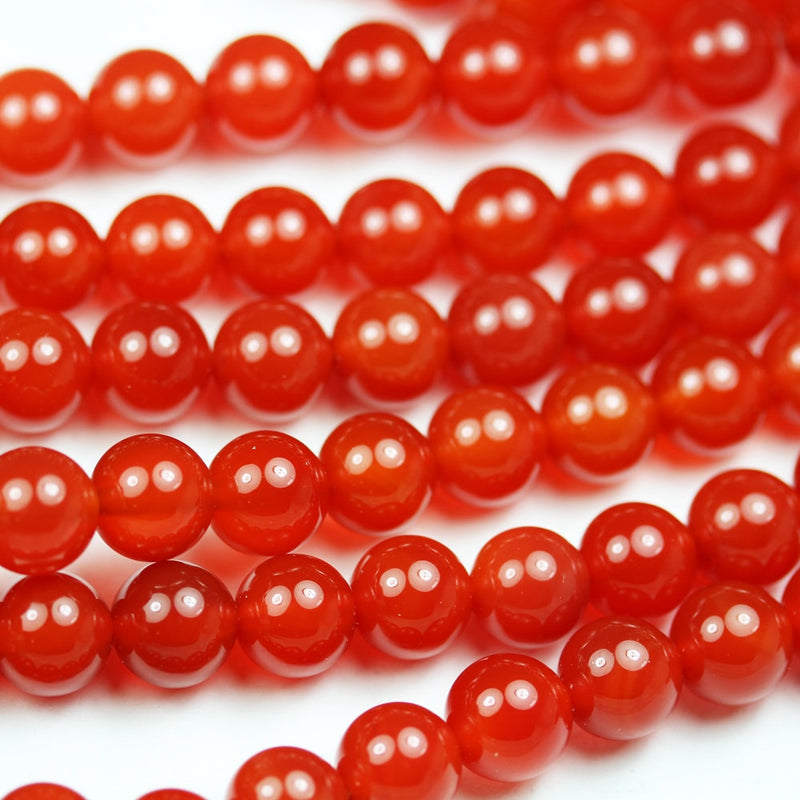 Carnelian, 8mm Round Gemstone Beads Strand, One full strand , hole1 mm, 16 inch, about 50beads