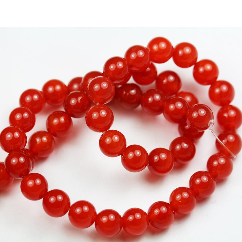 Carnelian, 8mm Round Gemstone Beads Strand, One full strand , hole1 mm, 16 inch, about 50beads