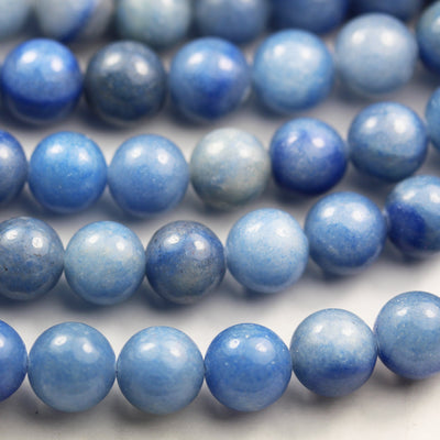 Natural Blue Aventurine, 10mm Round Gemstone Strand, 40 beads, 15.5inch, 1mm hole