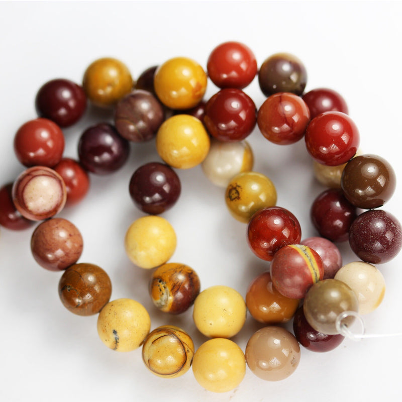 Mookaite Jasper, 8mm round Gemstone Beads, 1mm hole,16inch, about50 beads