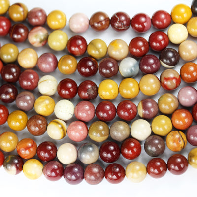 Mookaite Jasper, 8mm round Gemstone Beads, 1mm hole,16inch, about50 beads