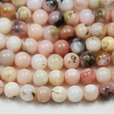 Pink Opal, 8mm Round Gemstone, Full strand Gemstone Beads,16", 1mm hole