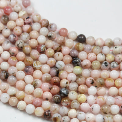 Pink Opal, 8mm Round Gemstone, Full strand Gemstone Beads,16", 1mm hole