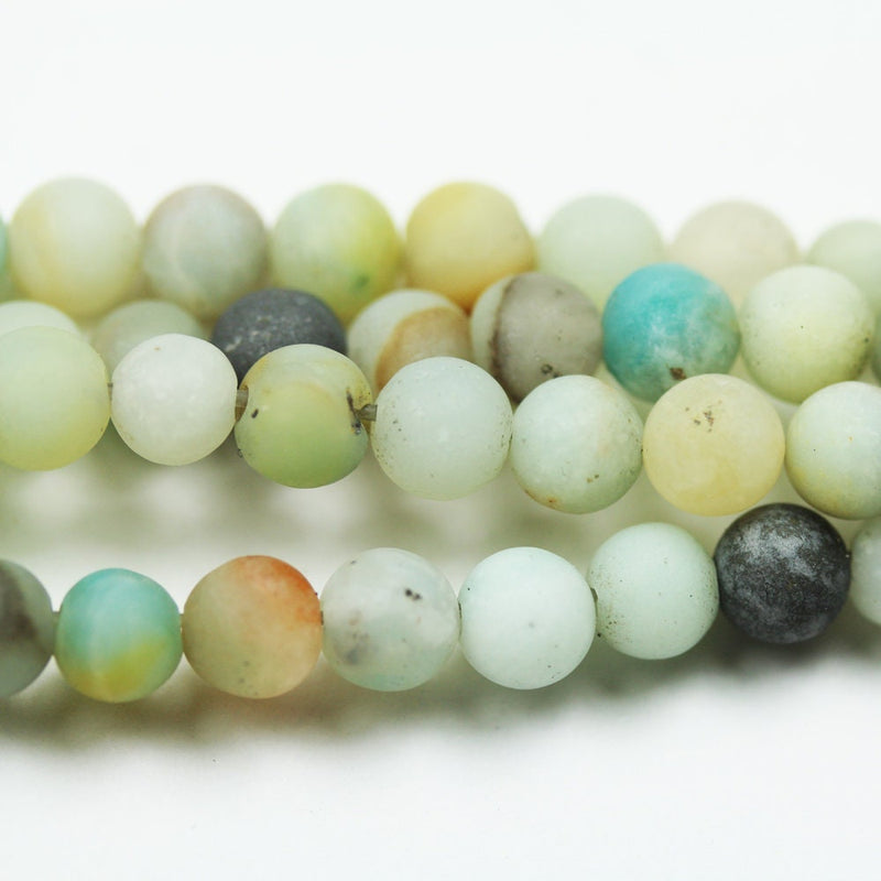 Matte Amazonite, 4mm Round Gemstone Strand, One full strand ,about 85beads,hole1mm,15.5"