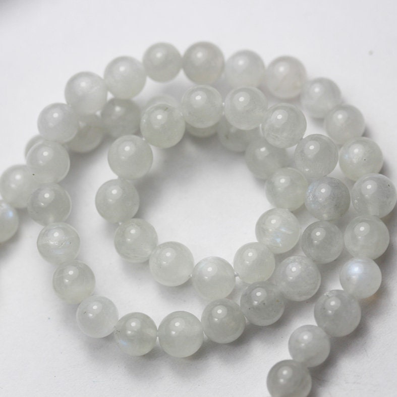 Moonstone with Blue Flash ,6.5mm  Round Gemstone Strand, One full strand, 65 beads,0.8mm hole