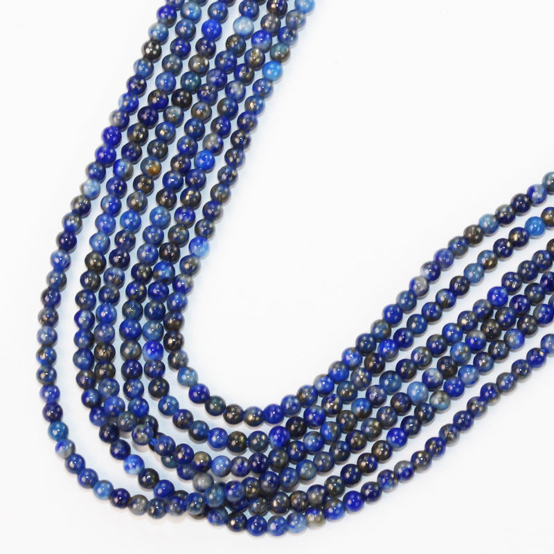 Natural lapis lazuli, 2mm round  gemstone, natural Gemstone beads,15.5inch ,0.4mm hole, 16", about 220 beads