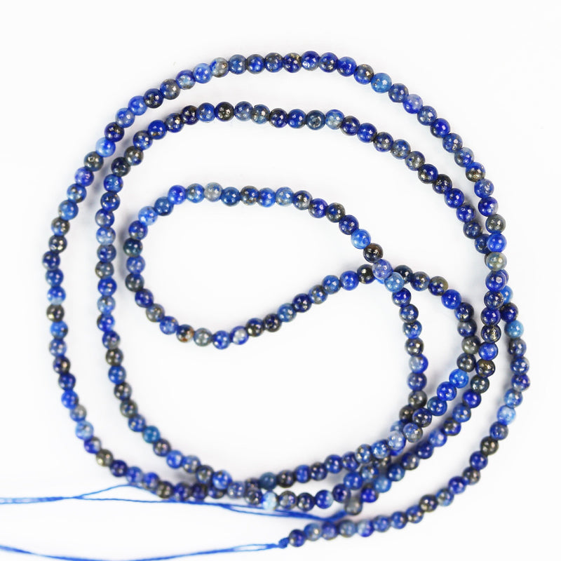 Natural lapis lazuli, 2mm round  gemstone, natural Gemstone beads,15.5inch ,0.4mm hole, 16", about 220 beads