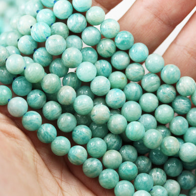 6mm Amazonite,One full strand Natural Green Gemstone Strand,Round, hole0.8mm,16"