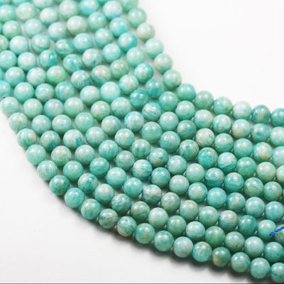 6mm Amazonite,One full strand Natural Green Gemstone Strand,Round, hole0.8mm,16"