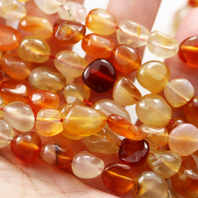 Carnelian, Natural Gemstone Nugget Beads,8*10mm,hole 1mm,One full strand 15.5inch