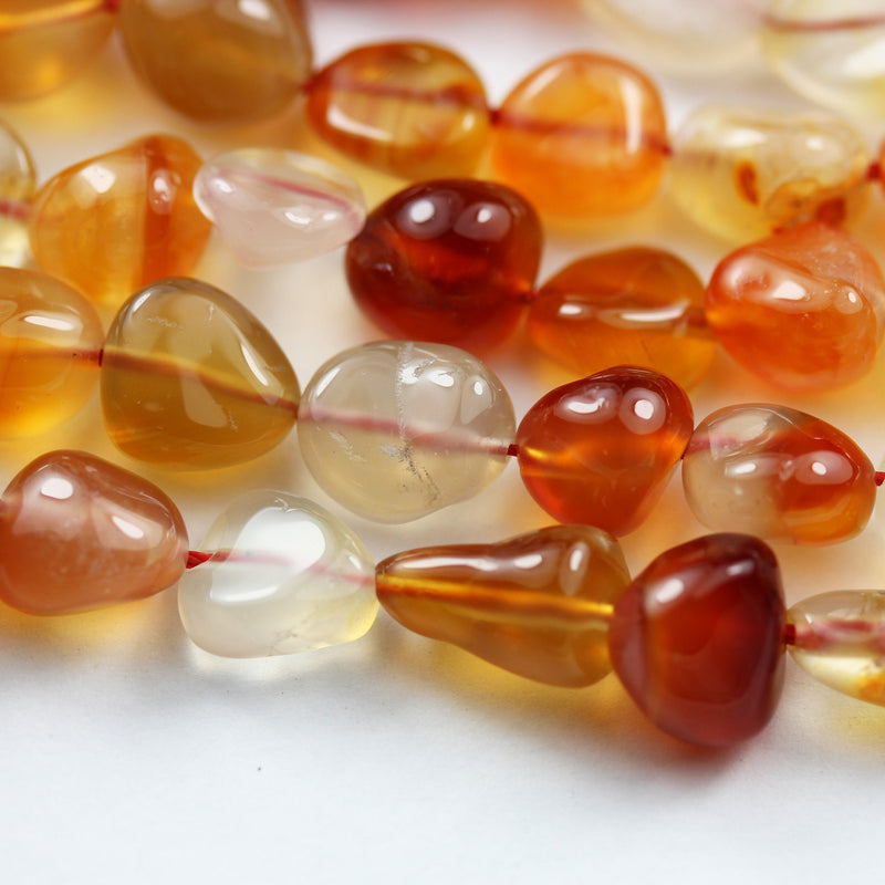 Carnelian, Natural Gemstone Nugget Beads,8*10mm,hole 1mm,One full strand 15.5inch