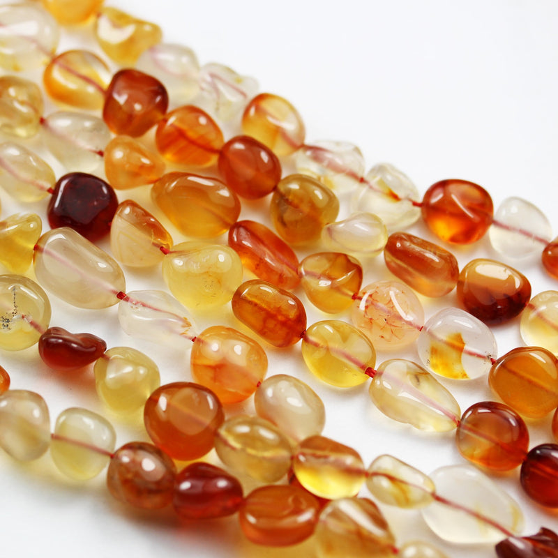 Carnelian, Natural Gemstone Nugget Beads,8*10mm,hole 1mm,One full strand 15.5inch