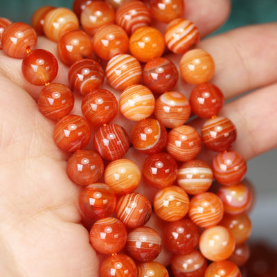 Carnelian, 8mm Round Gemstone Beads Strand, One full strand , hole1 mm, 16 inch, about 50beads