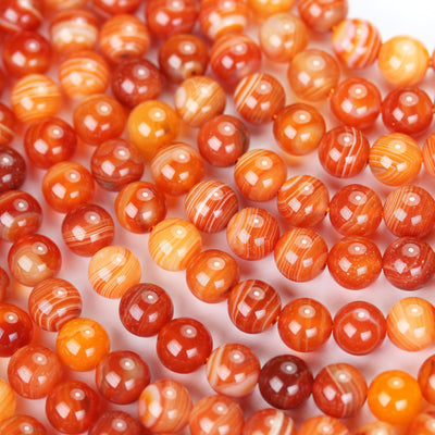 Carnelian, 8mm Round Gemstone Beads Strand, One full strand , hole1 mm, 16 inch, about 50beads