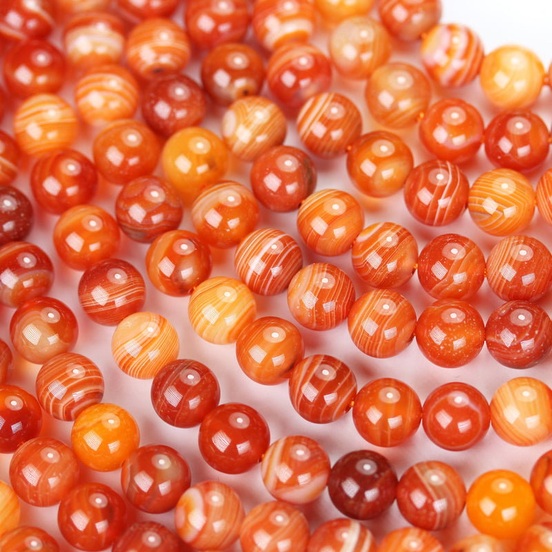 Carnelian, 8mm Round Gemstone Beads Strand, One full strand , hole1 mm, 16 inch, about 50beads