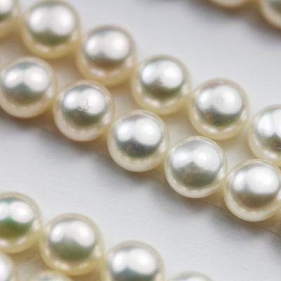 Freshwater Pearl, 3-4mm AAA Half Drilled ,White Color Button Round Pearl Studs , for Making earring/Ring , hole 1mm