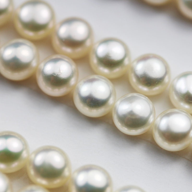 Freshwater Pearl, 3-4mm AAA Half Drilled ,White Color Button Round Pearl Studs , for Making earring/Ring , hole 1mm