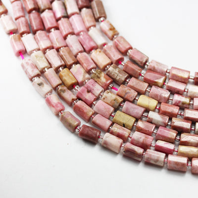 Natural Rhodonite, 10*7mm Tube gemstone ,One full strand Natural Gemstone, 15.5", about 34 beads, 1mm hole