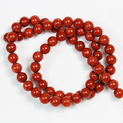 Red Jasper, 6mm Gemstone Beads Strand, One full strand ,hole 0.8mm