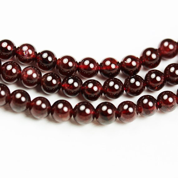 Garnet, 4mm Round  Gemstone, One full strand , 16", 0.8mm hole,about 85beads