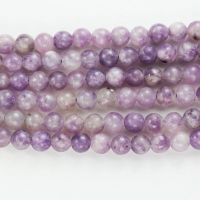 Lepidolite, 4mm Round Beads Gemstone Strand, One full strand ,0.6mm hole, about 100 beads